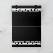 ブラック ホワイト バースデー メンズ カード デコ (内部)