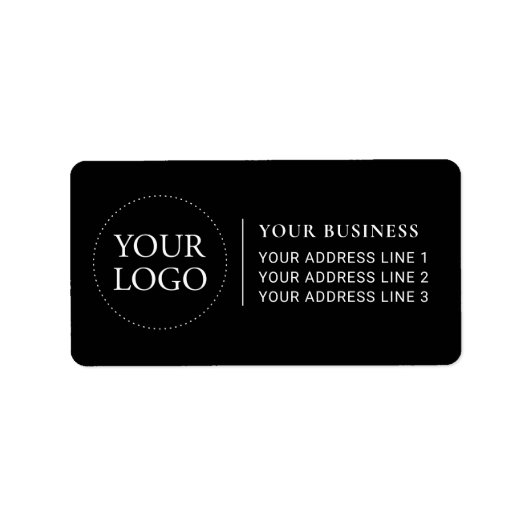 ブラック&ホワイト |ビジネスカスタム企業のロゴ ラベル (正面)