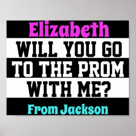 ブラック、ホワイト、ピンクのプロポーションポスター ポスター