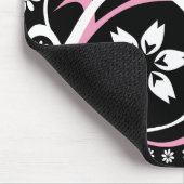 ブラック、ホワイト、ピンクのマウスパッド マウスパッド (コーナー)