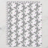 ブラック、ホワイト、ピンクハミングバードIVスクラップブック紙 (正面/裏面)