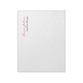 ブラック ホワイト ピンク エレガント モダン シンプル ビッグ ノートパッド (回転)