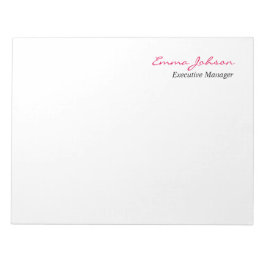 ブラック ホワイト ピンク エレガント モダン シンプル ビッグ ノートパッド