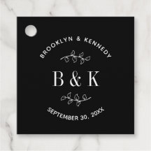 ブラック ホワイト フラワー ボタニカル モノグラム カップル 名前