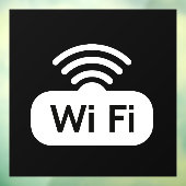 ブラック＆ホワイト フリーWi-Fiネットワーク インターネット ウィンドウサイン (シート3)