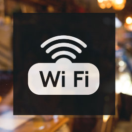 ブラック＆ホワイト フリーWi-Fi ネットワーク インターネット ウィンドウサイン