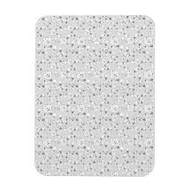 ブラック ホワイト フローラル ドットワーク | シームレス ボタニカル