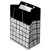 ブラック, ホワイト, プライド, クラシック, シック, モダン, スタイリッシュ ミディアムペーパーバッグ (裏面アングル)