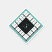 ブラック, ホワイト, プライド, グリーン クラッシック, シック, モダン スタンダードカクテルナプキン (角)