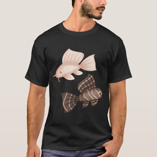 ブラック&ホワイト プレコのペア Tシャツ (正面)