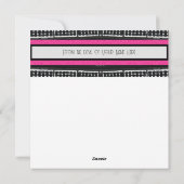 ブラック、ホワイト、ホットピンクのアーキテクチャ詳細カード シーズンカード (裏面)