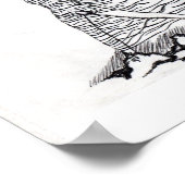 ブラック/ホワイト ポスター (角)