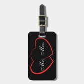 ブラック&ホワイト |ミセス・モノグラモダンム ラゲッジタグ (正面縦)