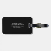 ブラック&ホワイト |ミセス・モノグラモダンム ラゲッジタグ (裏面横)