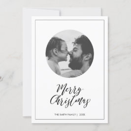 ブラック＆ホワイト | ミニマルなクリスマスの写真 シーズンカード