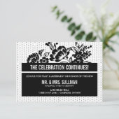 ブラック&ホワイト モダン カラー ブロック 披露宴カード 招待状 (スタンド正面)