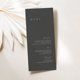 ブラック＆ホワイト モダン ミニマル ウェディング フラット メニュー