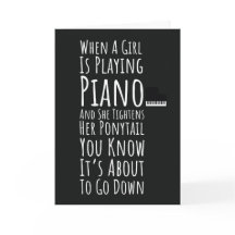 ブラック＆ホワイト ユニーク ピアノ カード 女性への おしゃれ プレゼント