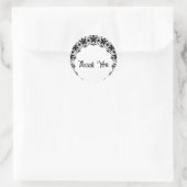 ブラック&ホワイト・レイシー ラウンドシール (バッグ)