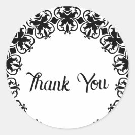 ブラック&ホワイト・レイシー ラウンドシール