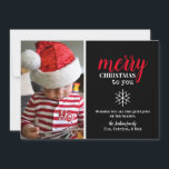 ブラック、ホワイト、レッドのコラージュ スノーフレーク フォト シーズンカード<br><div class="desc">シンプルでエレガントなホリデーシーズンの写真カード。お気に入りの季節の写真を使って、ホリデーカードを特別なものにしましょう！ フォントや色を変更したい場合も、カスタマイズをクリックするだけで、さらに多くのオプションを利用できます！</div>