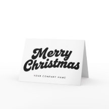 ブラック＆ホワイト レトロスクリプト メリークリスマス