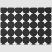 ブラック ホワイト レトロ 幾何学 円 パターン 薄葉紙 (正面)