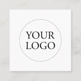 ブラック&ホワイト |ロゴシンプルとソーシャルメディア スクエア名刺