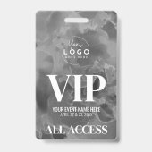 ブラック ホワイト ロゴ VIP イベント バッジ (裏面)