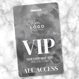 ブラック ホワイト ロゴ VIP イベント バッジ