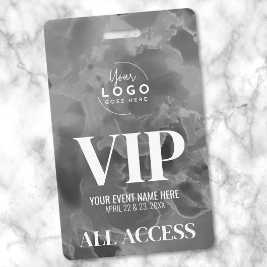 ブラック ホワイト ロゴ VIP イベント バッジ