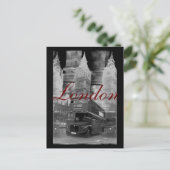 ブラック&ホワイト ロンドンバス & ビッグベン ポストカード (スタンド正面)