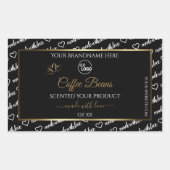 ブラック＆ホワイト ワード アート ゴールド プロダクト ラベル ロゴ (正面)