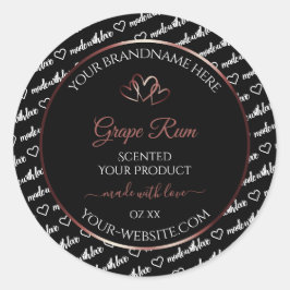 ブラック ホワイト ワード クラウド プロダクト ラベル バーガンディ ハート