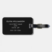 ブラック＆ホワイト 個別名 luggage タグ (裏面横)