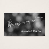 ブラック&ホワイト《写真》ぼけ味ライトタイポグラフィドリンクチケット (正面)