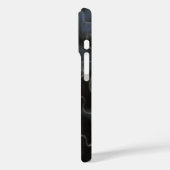 ブラック ホワイト 欠けたジグソーパズルのピース テンプレート Case-Mate iPhoneケース (裏面 / 左)