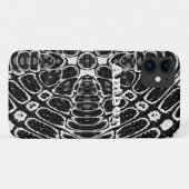 ブラック ホワイト 爬虫類 スケール パターン オリジナル Case-Mate iPhoneケース (裏面(横))
