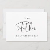 ブラック＆ホワイト 結婚式の日に父へ カード (正面)