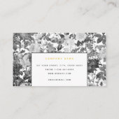 ブラック、ホワイト、金ゴールドヴィンテージフローラプロフェッショナル 名刺 (裏面)