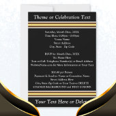 ブラック、ホワイト、金ゴールド、クパーソナライズされたラス懇親会 招待状