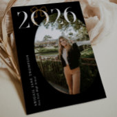 ブラック＆ホワイト 2026年 コケットボウ 写真 卒業 案内状