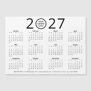 ブラック ホワイト 2027 カスタムロゴ ビジネス カレンダー