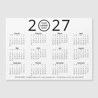 ブラック ホワイト 2027 カスタムロゴ ビジネス カレンダー