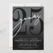 ブラック・ホワイト 25周年パーティー 招待状 (正面)