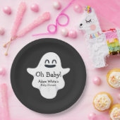 ブラック&ホワイトOhベビー幽霊ハロウィーンベビーシャワー ペーパープレート (パーティー)