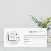 ブラック&ホワイトQRコード植物性贈答証明書 (スタンド正面)