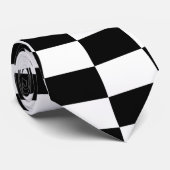 ブラック/ホワ市松模様にイトグローブThunder_Cove ネクタイ (ロール)