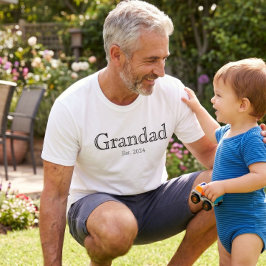 ブラック ボールド ミニマル おじいちゃん記念Tシャツ Tシャツ