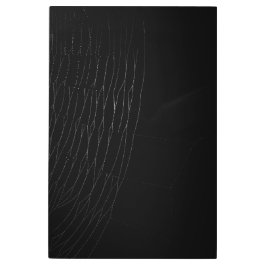 ブラック・ポスター付きホワイトくもの巣のクローズアップ メタルプリント